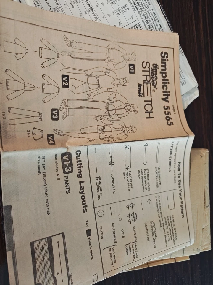 Simplicity #5565 Men Sportswear Pattern, Pant, Short, Top & Jacket Sz 42-44, VTG - Image 3 of 4
