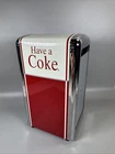 Coca Cola Napkin Holder Dispenser Red Chrome 50's Diner Style Coke 1992 Vintage
