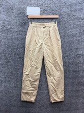 Vintage Escada Margaretha Ley High-Waist Pleated Trousers Beige Womens Size 34
