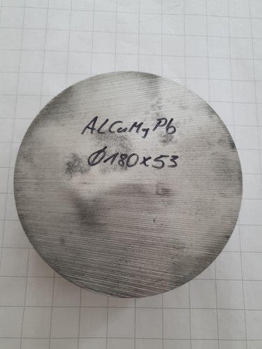 Aluminium Rundmaterial durchm. 180 mm x 53 lang Werkstoff AL CU MG PB - Bild 3 von 3