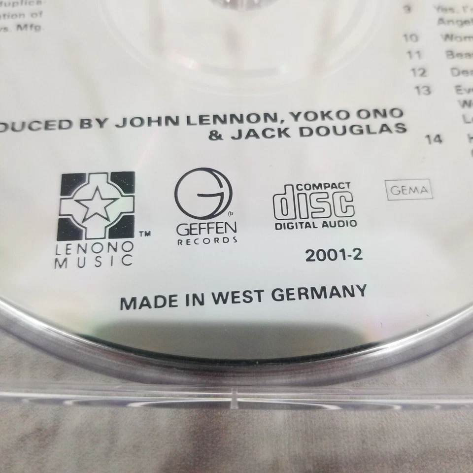 John Lennon & Yoko Ono Double Fantasy CD WEST GERMAN PRESS GEFFEN full silver h Foto 3 de 4