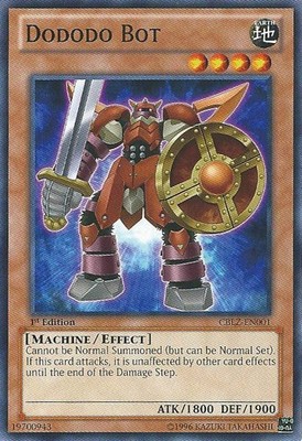 3 x Dododo Bot - CBLZ-EN001 - Common - Unlimited Edition Near Mint, English YGO