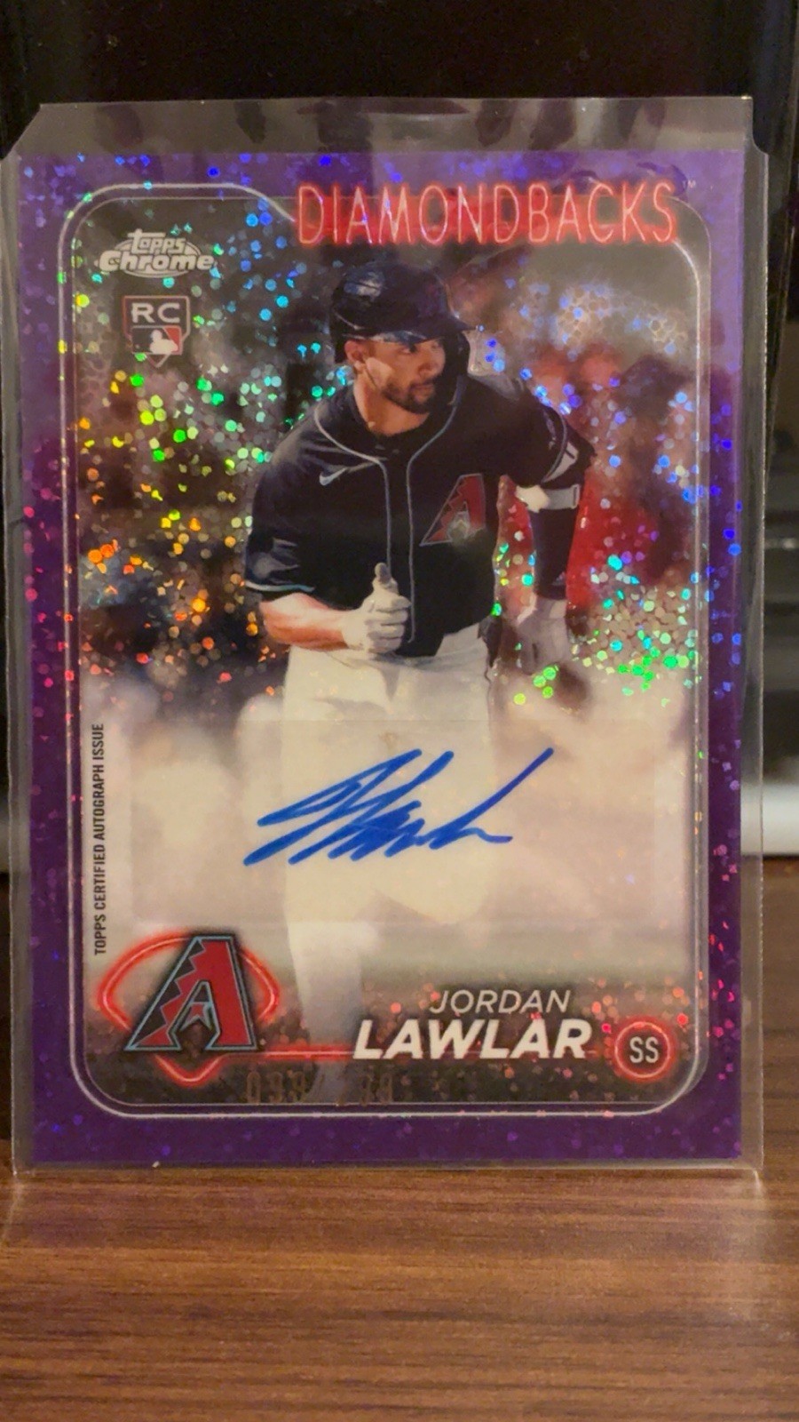 2024 Topps Chrome Update - Jordan Lawlar #AC-JL Purple Speckle Autograph /299