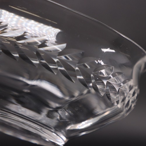 Bryce Laurel Etched Glass Fruit Dessert Bowl 4 3/4" Optic USA Vintage - Picture 4 of 4