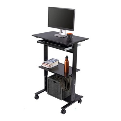 Stand Up Desk Store Mobile Rolling Adjustable Height Standing Workstation