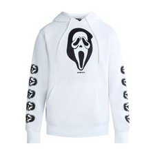 Scream Ghostface Men's White Long-Sleeve Graphic Print Hoodie Size 3XL