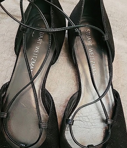 Stewart Weitzman Damen-Schnürschuhe US-Schuhgröße 8,5 schwarz spitz zulaufend - Bild 7 von 7