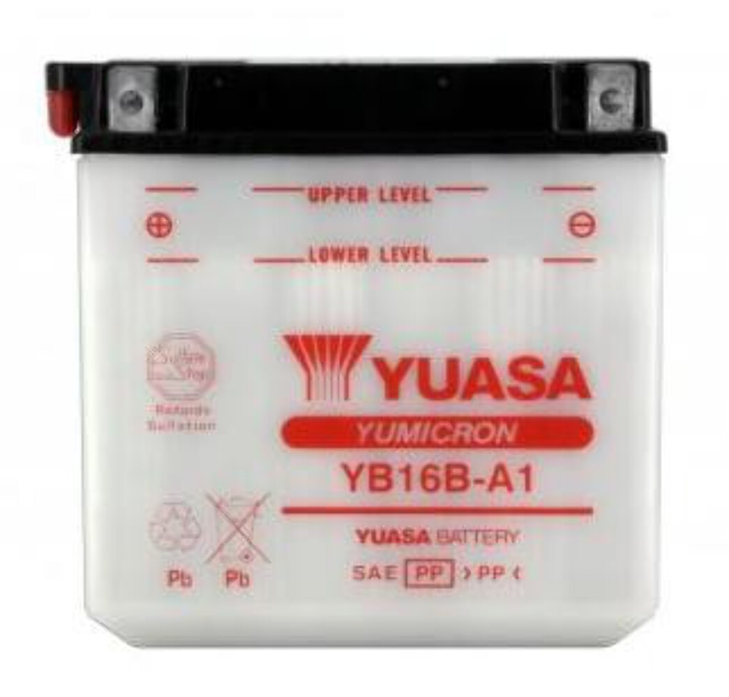 Batterie YUASA YB16B-A1 résout les démarrages difficiles des motos en hiver 16Ah