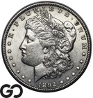 1892 Morgan Silver Dollar Coin, Choice Uncirculated+ Better Date