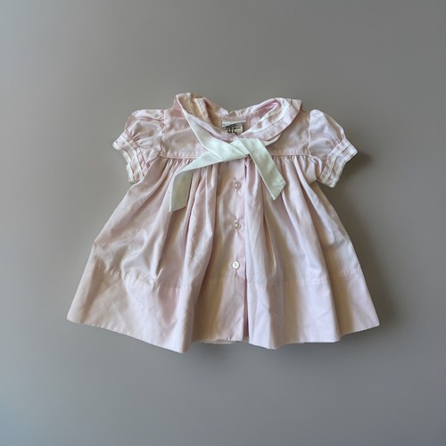 Vintage Little Girls Pink Sailor Nautical Tie Dress C.I. Castro & Co Cute Baby - Foto 1 di 5