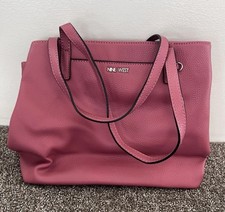 Nine West Pink Faux Leather Tote Shoulder Bag | Everyday Work Purse