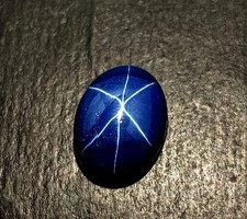 6 Rays Certified Natural Blue Star Sapphire 8.90 Ct Oval Cabochon Gemstone AAA