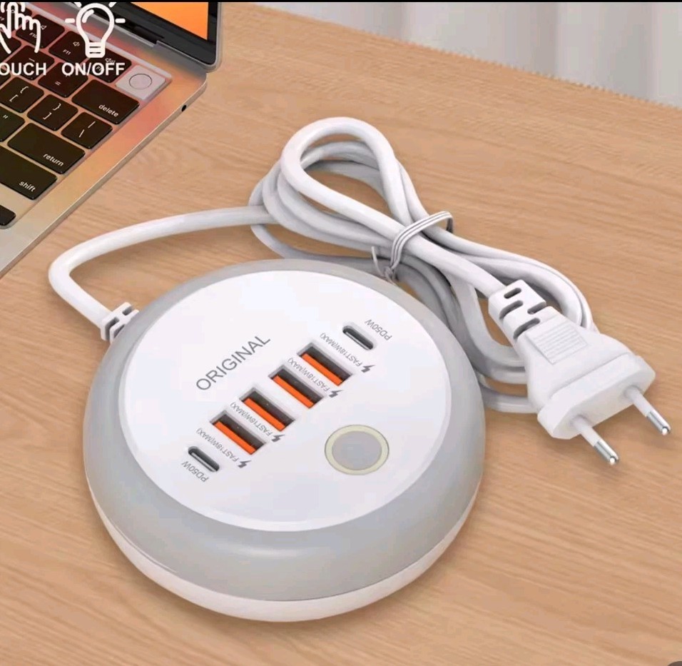 50W USB Charger Multi Ports Power Strip Socket Fast Charging Travel Charger
