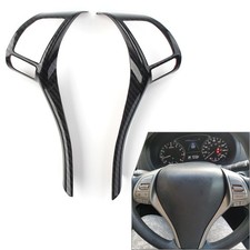 Fit Nissan Altima 2013-2018 Interior Steering Wheel Strip Trim Carbon Fiber Car