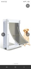 Large Dog Door for Door, Durable Plastic, Magnetic Pet Door with Lock Panel