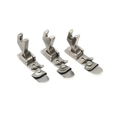 Pack of 3 Steel Sewing Machine Presser Feet Auto Fold Hemmer No Iron Required