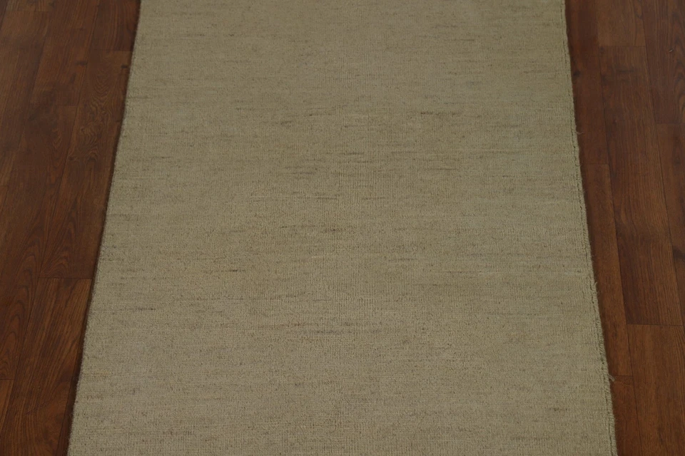 Modern 10' Runner Rug 3x10 Handmade Solid Design Oriental Carpet for Hallway - Image 4 of 4