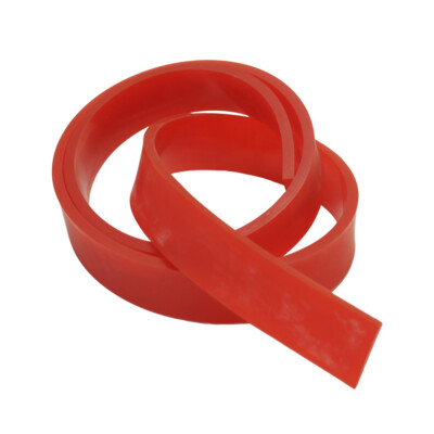 6FT 72'' Red Screen Printing Squeegee Blade Red 60 DURO Polyurethane Rubber