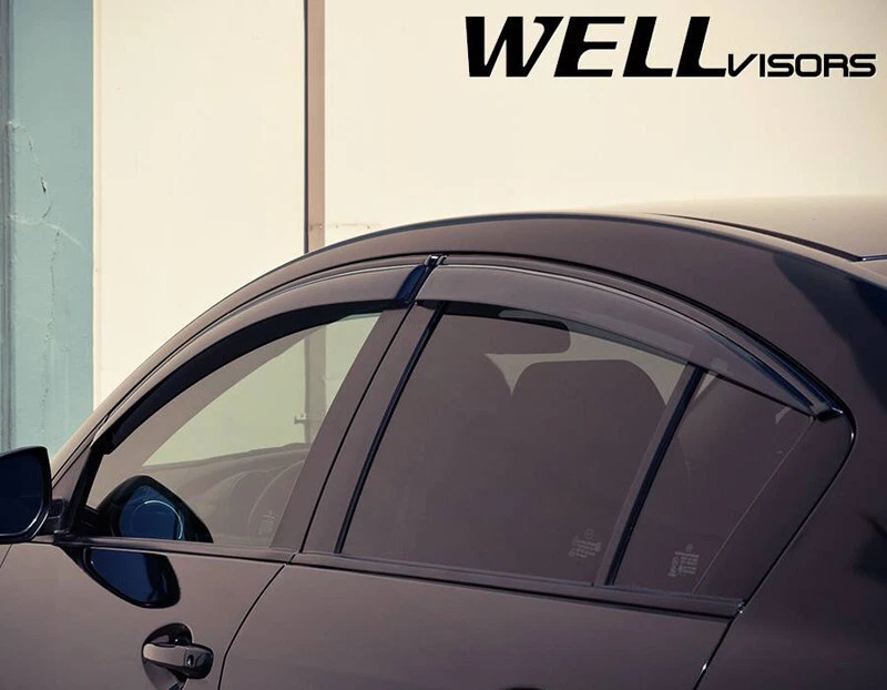 Viseras WELL para Mazda 3 Sedán 2010-2013 Viseras de ventana lateral Deflectores de viento Foto 3 de 4