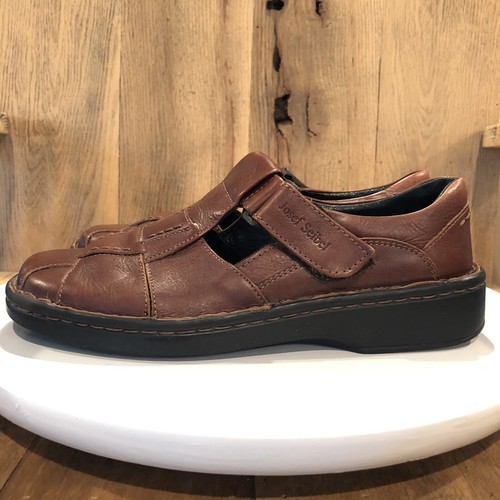 Josef Siebel Shoes Womens Brown Leather Size 7.5 US 36 EU European Comfort Flat - Picture 3 of 17