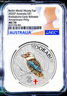 2025 Berlin Show WMF Kookaburra Silver NGC MS70 1oz $1 Coin w/ AMPELMANN Privy E