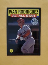 2021 Topps All-Star Black 1/299 Ivan Rodriguez #86AS40 HOF First Print 1986 SP 