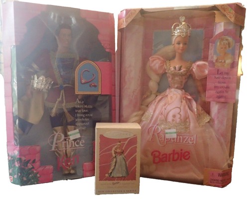 Mattel 1997 Barbie Rapunzel and Prince Ken New in Box | eBay
