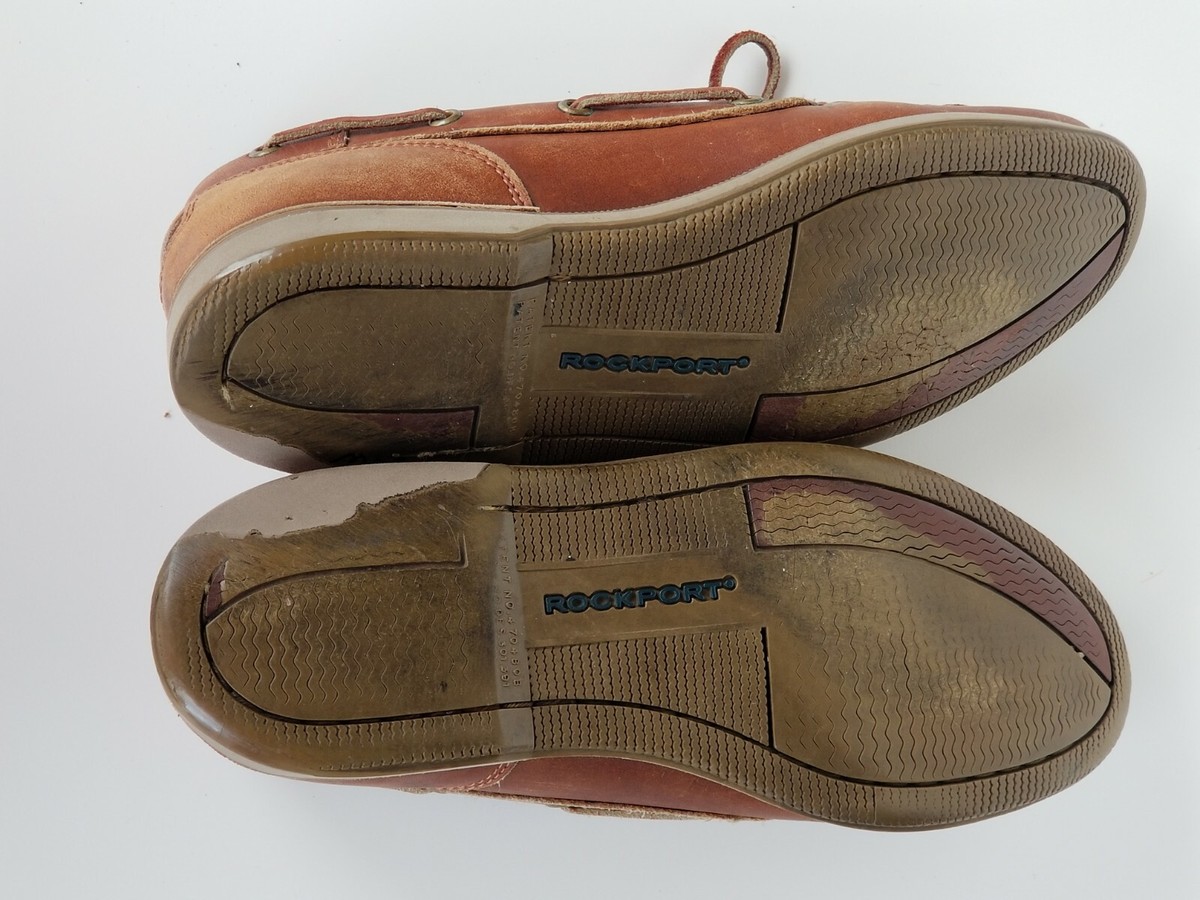 Rockport Leather Boat Sperry Loafer Deck Shoe Lace brown - 8.5 | eBay