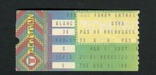 Original 1981 Styx concert ticket stub Montreal Canada Paradise Theater Tour