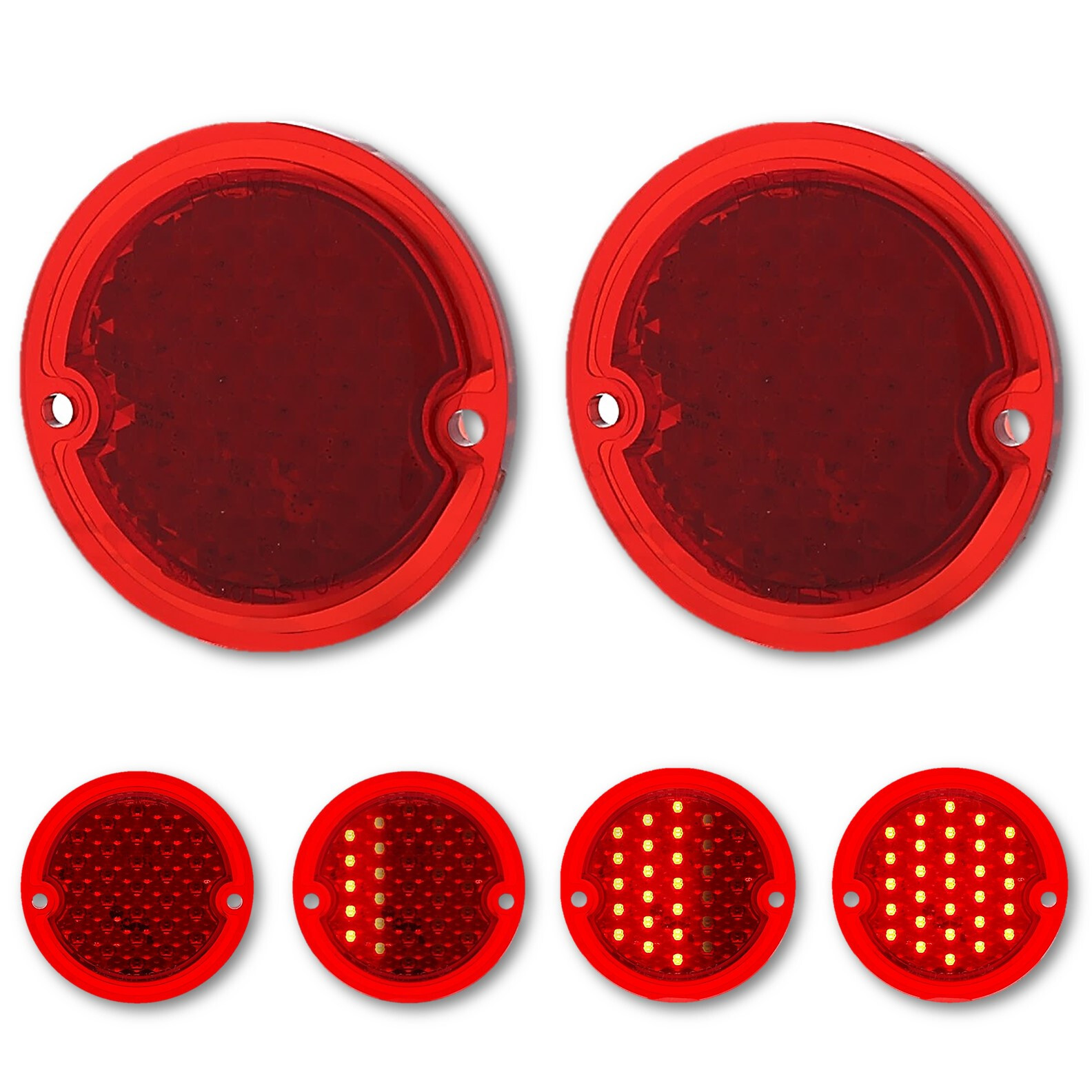 54 55 56 57 58 59 Chevy Stepside Pickup Truck LED Sequential Tail Lamp Lens Pair