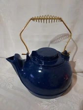 Liberty Foundry Enameled Cobalt Blue Ironware Kettle 