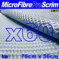 60 x JUMBO XXL PROFESSIONAL GLASS WINDOW MIRROR MICROFIBRE CLEANING SCRIM CLOTHS