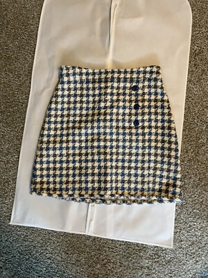 New: Sandro skirt In Blue/ Gray Plaid Size 42, Matching Blazer Listed Separately