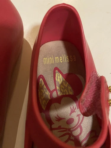 MINI MELISSA TODDLERS SIZE 3/EU 22-23 PINK - CLEAR BOW- STRAP-EUC - Picture 5 of 8