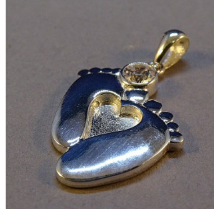 Baby Feet Pendant Necklace New Baby Gift Jewellery Necklace