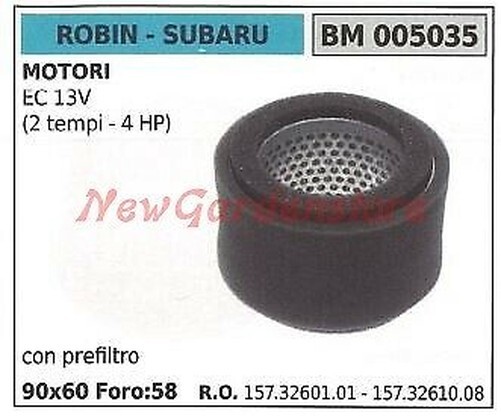 Luftfilter Mit Vorfilter Robin FüR Motor RasenmäHer Ec 13V 005035-image