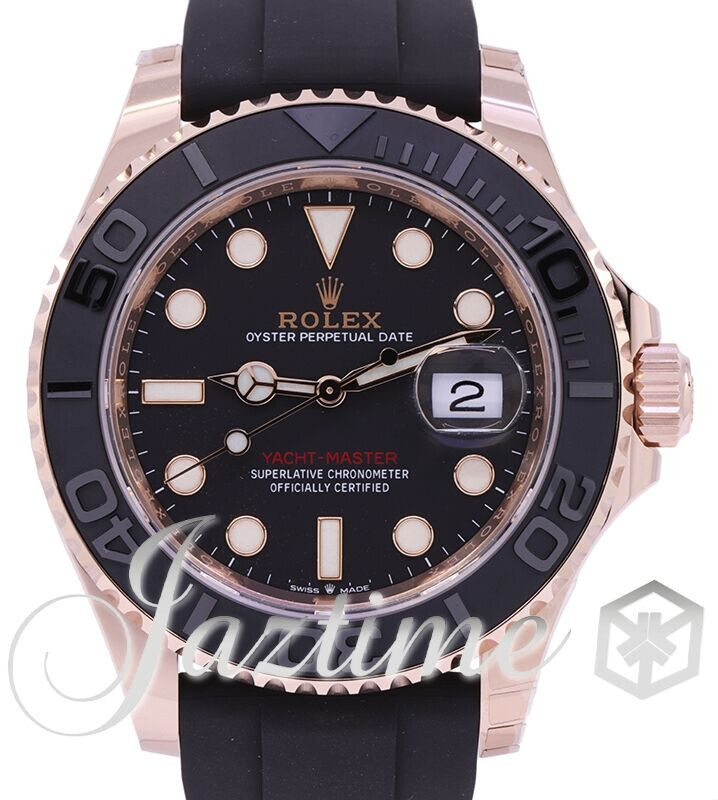 Rolex Yacht-Master 40mm Black Matte Rose Gold Rubber 126655 | eBay
