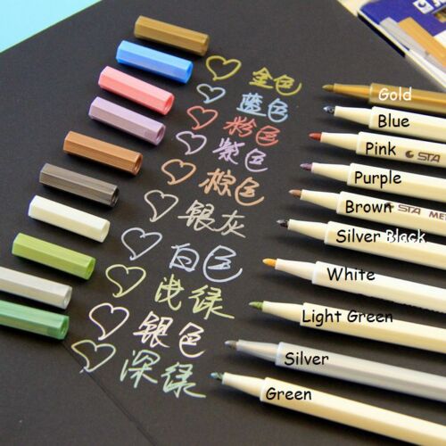 *AU SELLER* Metallic Waterproof Marker Pen for Scrapbook Deco Card Making  - Picture 1 of 3