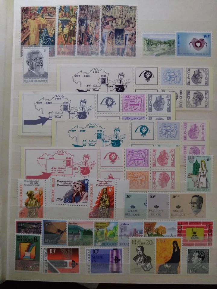Belgium 1966 - 1988 Collection ~325 Stamps, 8 Blocks + 5 MH - Image 4 of 4