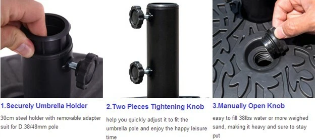 优质 HDPE 塑料(高密度聚乙烯)黑色伞架  — 第 4/4 张图片