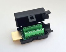 HDMI 19P Type A Male Plug Terminal Breakout Adapter in Enclosure   : UK Seller
