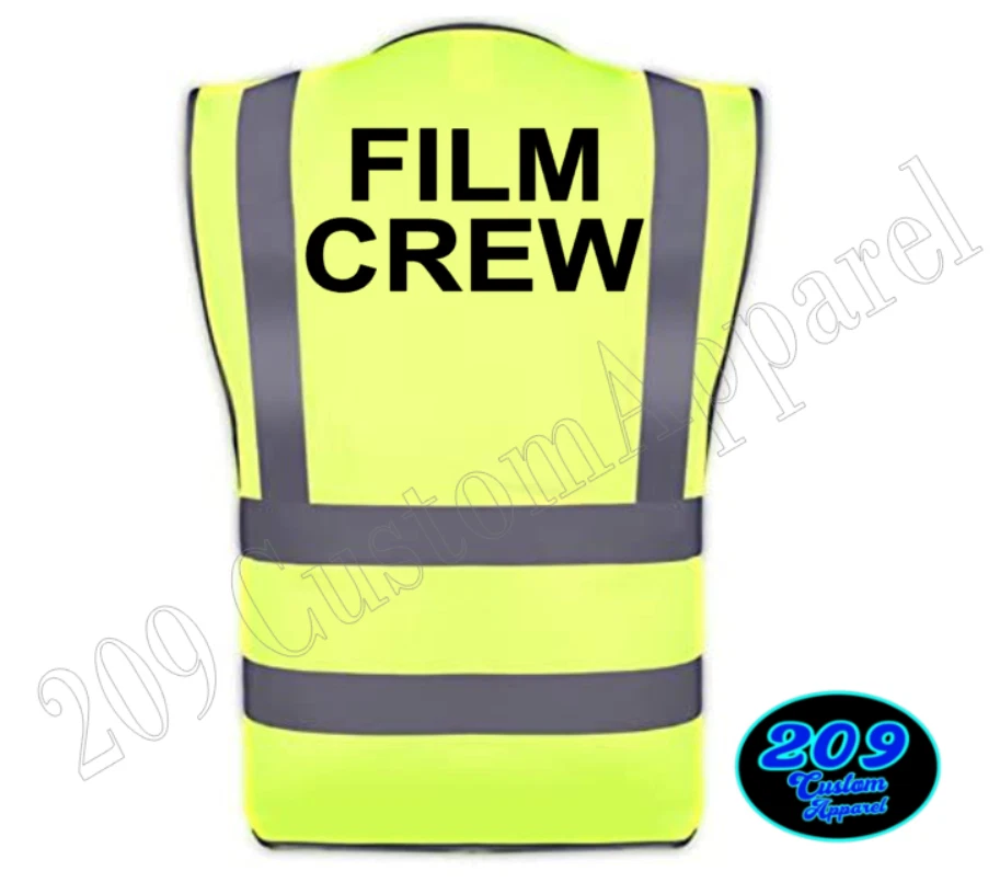 FILM CREW Hi-Visibility Safety Vest 2"Reflective Zipper W/Pockets Radio Holster - product detail image 2