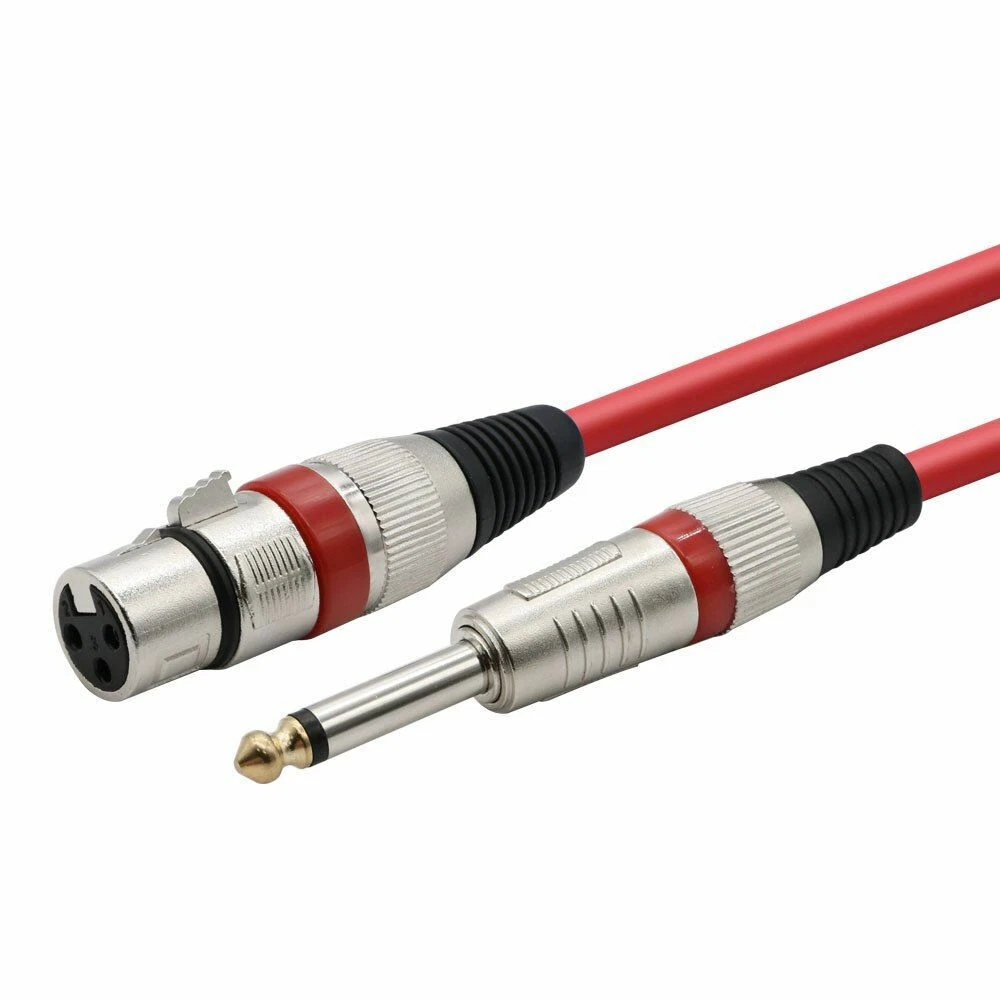 Mic Cord Jack 6.35 Male to XLR Female Microphone Audio Cable for Speaker  Guitar