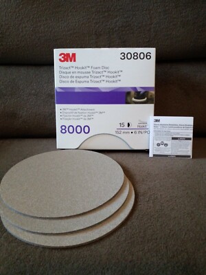3m Trizact 6in Foam Discs P8000 Grit 3 Sheets Ebay
