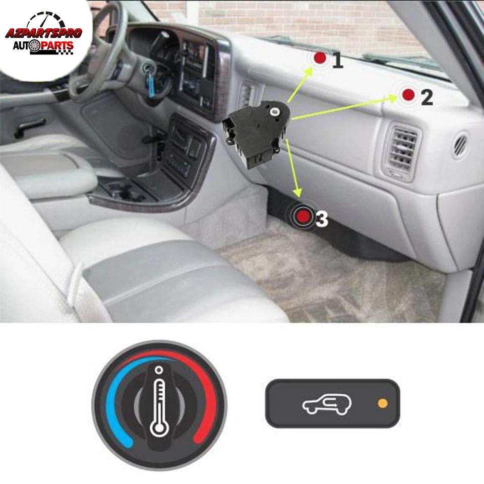 Actuador de puerta 604-106 calentador mezcla de aire para GMC Sierra Chevy Silverado 1500 2500 Foto 3 de 4