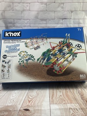 K NEX 100 Unique Models Imagine Building Set 863 Pieces Ages 7+ Engineering STEM