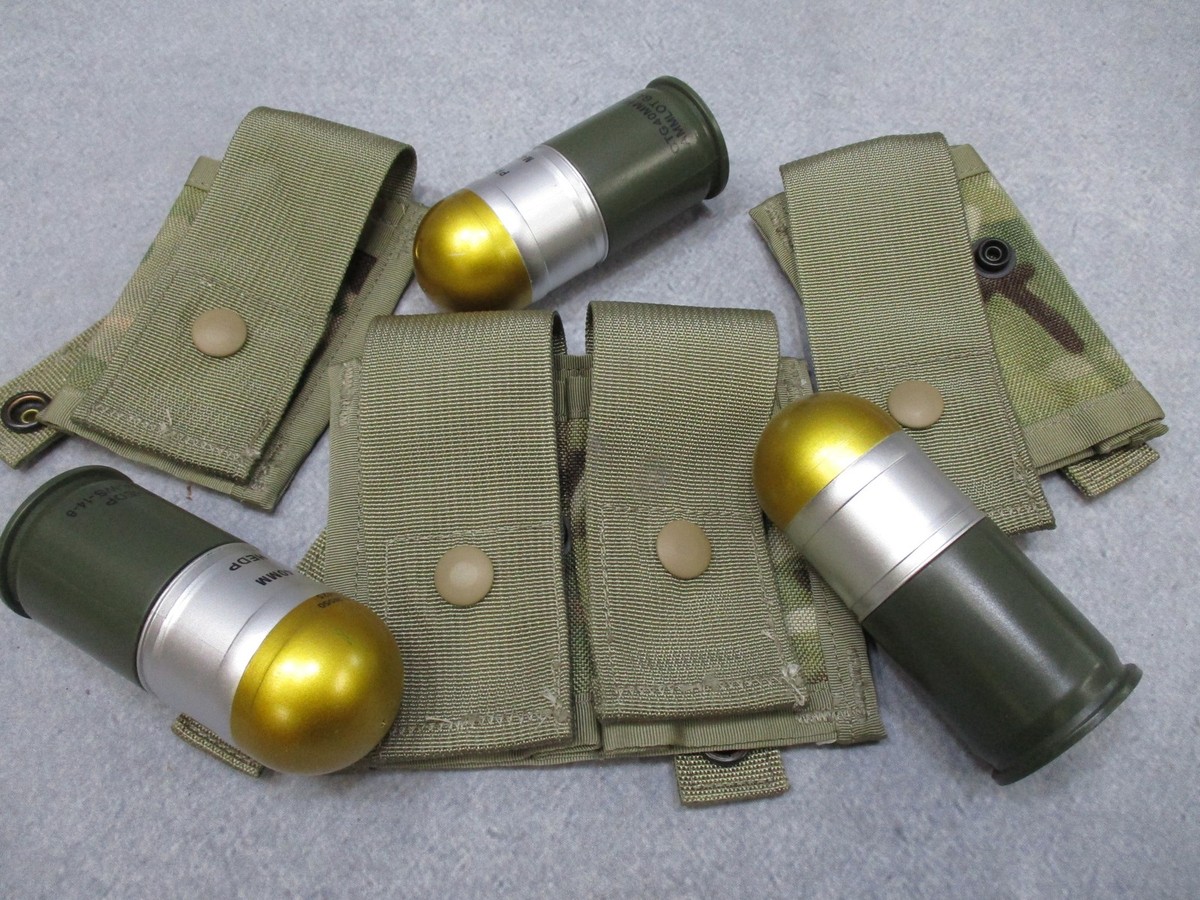 USGI MOLLE II 40mm Grenade Pouch Set Multicam 1 Double 2 Single
