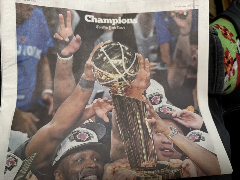 “Champions” NYT Special Section On Knicks Championship June 17 2026 Brand New
