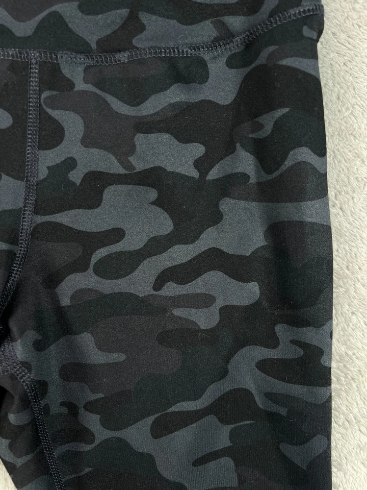 DANSKIN Womens Medium Dark Gray Camo Leggings Athletic Pull On Pants Skinny Leg - Image 3 of 4