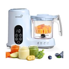 Grownsy Baby Food Maker, Steamer & Blender Baby Food Processor, Blue | BPA-Fr...